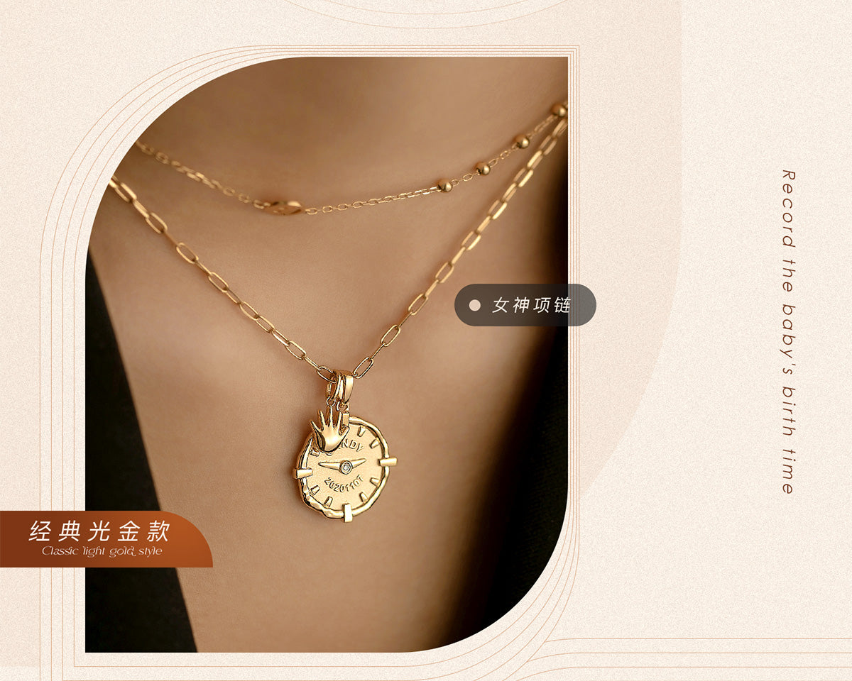 Baby's birth time customized necklace